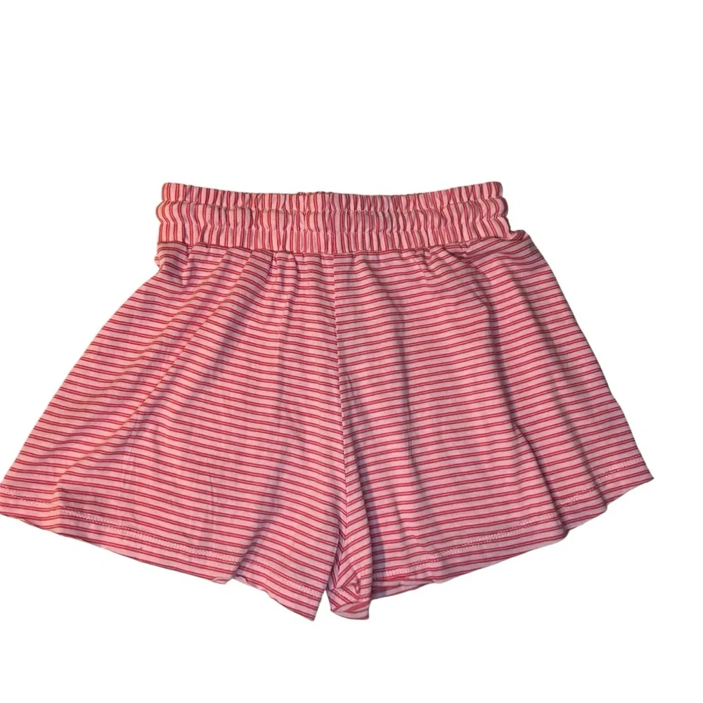 NWOT Free People Women’s Pink and Red Striped Cozy Sleep Shorts Size XS - Picture 2 of 4